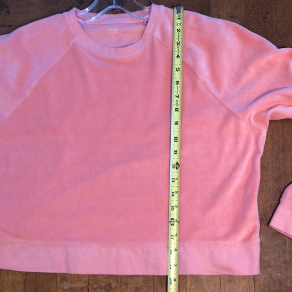 GAP peach velour long sleeve sweatshirt top size small - Picture 5 of 9